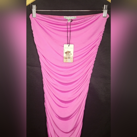 Sincerely Jules Ruched Strapless Dress Pink Large NWT - Picture 2 of 3